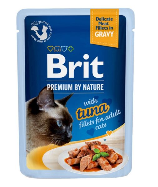 BRIT Premium Cat Fillets in Gravy mokra karma z tuńczykiem w sosie dla kotów 24x85g