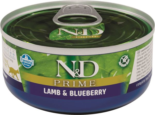 FARMINA N&amp;D Cat Prime lamb &amp; blueberry 70 g karma dla kota z jagnięciną