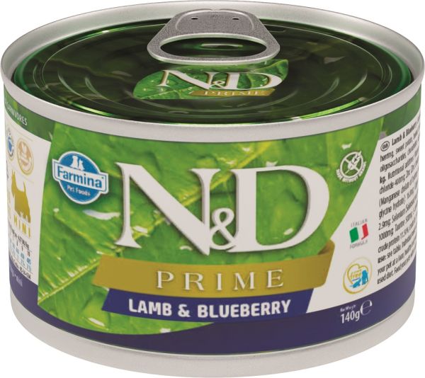 FARMINA N&amp;D Prime Dog lamb &amp; blueberry mini 140 g