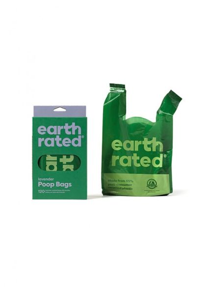 EARTH RATED duże woreczki lawendowe na psie kupy 120 szt
