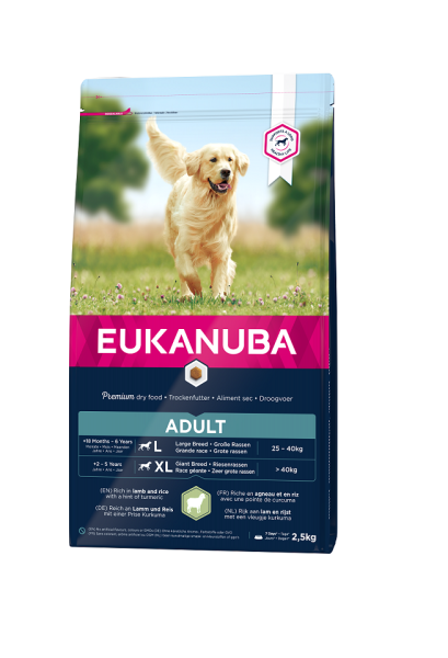 EUKANUBA Adult Large Breeds Lamb &amp; Rice 2.5 kg sucha karma dla psów dorosłych dużych ras, bogata w jagnięcinę i ryż