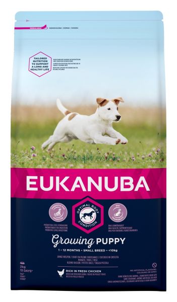 EUKANUBA Growing Puppy Small Breed bogata w świeżego kurczaka 2kg