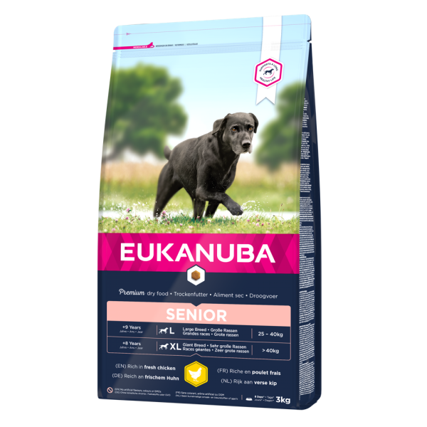 EUKANUBA Caring Senior Large Breed bogata w świeżego kurczaka 3kg