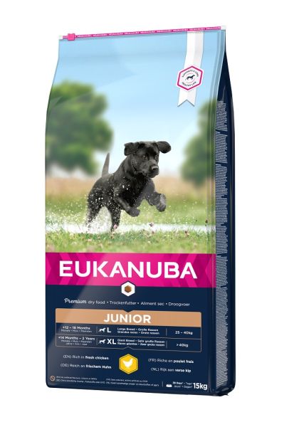 EUKANUBA Developing Junior Large Breed bogata w świeżego kurczaka 15kg