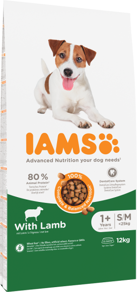 IAMS For Vitality Adult Small &amp; Medium Breed Lamb 12 kg