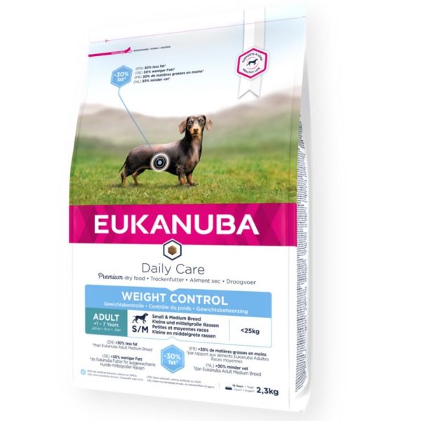 EUKANUBA Daily Care Adult Small/medium Weight control chicken 2,3 kg