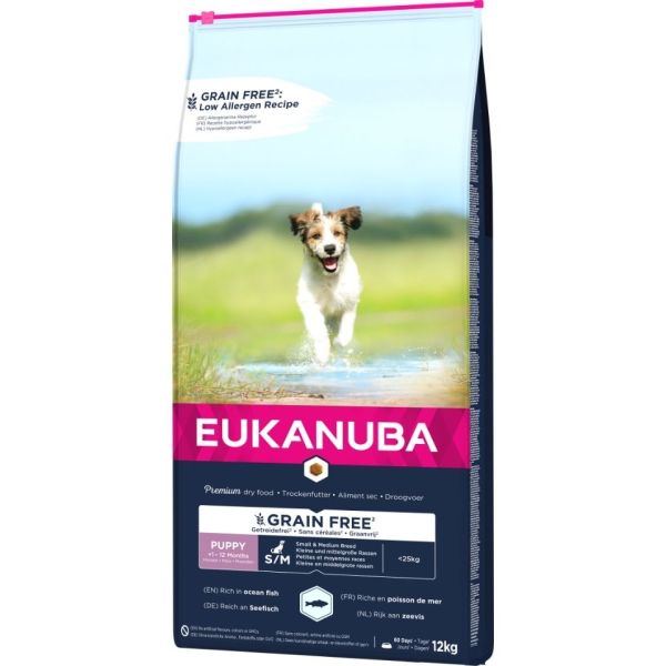 EUKANUBA Grain Free Small&amp;Medium 12 kg karma dla szczeniąt małych i średnich ras