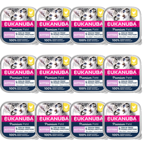 EUKANUBA Grain Free Kitten Monoproteinowy pasztet dla kociąt Kurczak 12x85 g