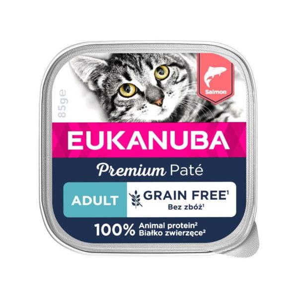 EUKANUBA Grain Free Adult pasztet Łosoś 16 x 85 g