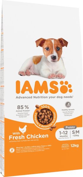 IAMS Advanced Nutrition Puppy Junior Small Medium Chicken 12kg