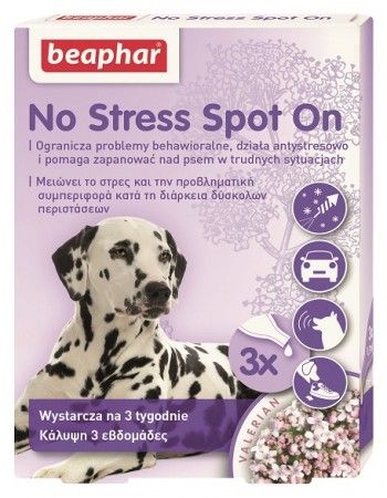 BEAPHAR No Stress Spot On Dla Psa 0,7 ml x3 krople antystresowe