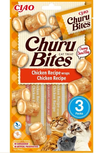 INABA Churu Bites Chicken 3x10g wrapy z kurczakiem dla kota