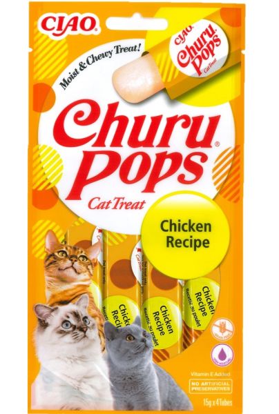 INABA Churu Pops Chicken 4x15g z kurczakiem dla kota
