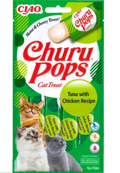INABA Churu Pops Tuna & Chicken 4x15g z tuńczykiem i kurczakiem dla kota