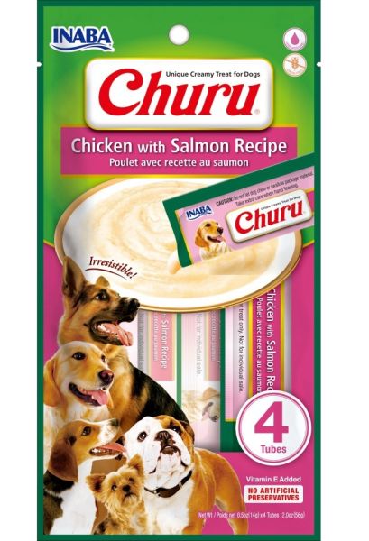 INABA Churu Chicken with salmon 4x14g kurczak z łososiem dla psów