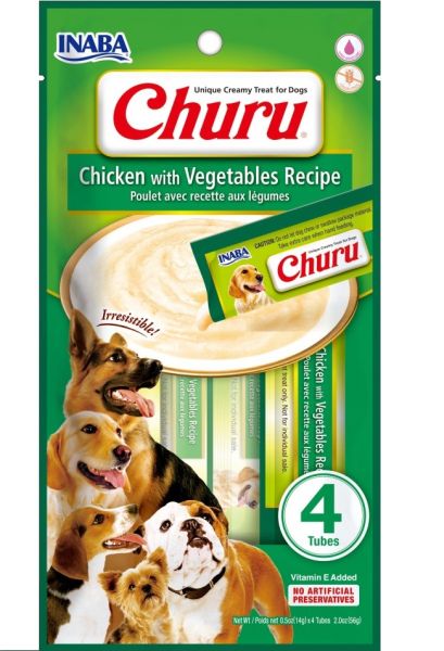 INABA Churu Chicken with vegetables 4x14g kurczak z warzywami dla psów