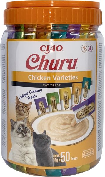 INABA Churu Variety Chicken kurczak dla kotów słoiczek 50x14g (700g)