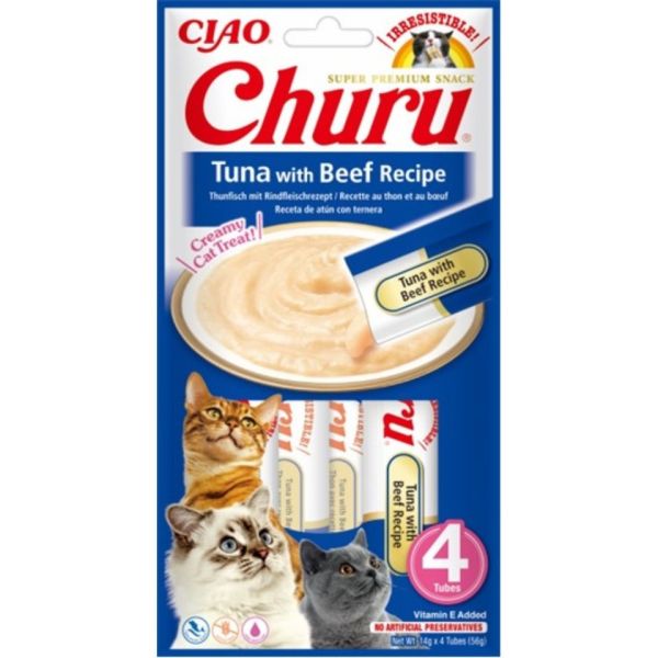 INABA Churu Tuna with beef recipe 4x14g tuńczyk z wołowiną dla kota