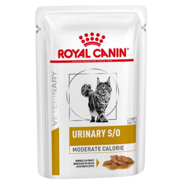 ROYAL CANIN Veterinary Diet Feline Urinary S/O Moderate Calorie 12x85 g karma mokra, o zmniejszonej kaloryczności, dla kotów ze schorzeniami dolnych dróg moczowych