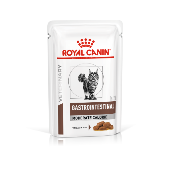 ROYAL CANIN Cat Gastro Intestinal Moderate Calorie 12 x 85 g mokra karma dla kotów z zaburzeniami żołądkowo-jelitowymi, z tendencją do nadwagi