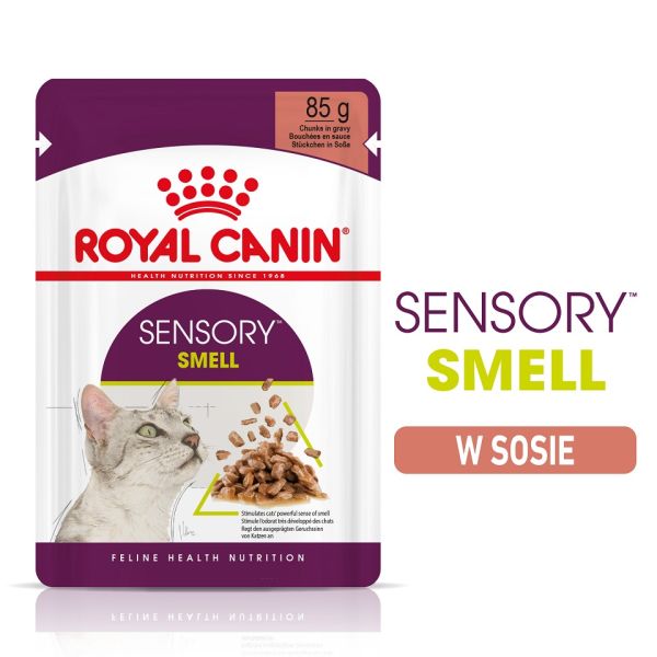 ROYAL CANIN Sensory Smell gravy 12x85 g kawałki w sosie dla kotów dorosłych pobudzające wrażenia węchowe