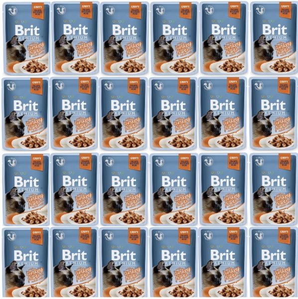 BRIT Premium Cat Fillets in Gravy mokra karma z indykiem dla kotów 24x85 g