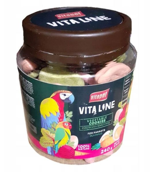 VITAPOL Ciasteczka warzywne dla papug słoik 240 g