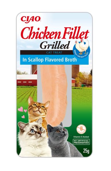 INABA CIAO Chicken fillet grilled Filet z kurczaka w bulionie z przegrzebków 25 g