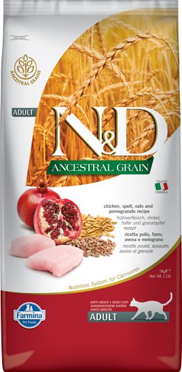 FARMINA N&amp;D Low Grain Chicken &amp; Pomegranate Adult Cat 5 kg