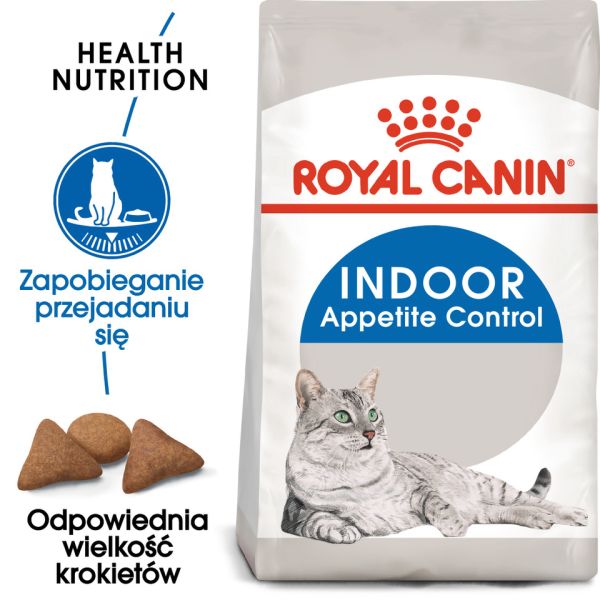 ROYAL CANIN Indoor Apetite Control 400 g karma sucha dla kotów dorosłych, przebywających wyłącznie w domu, domagających się jedzenia