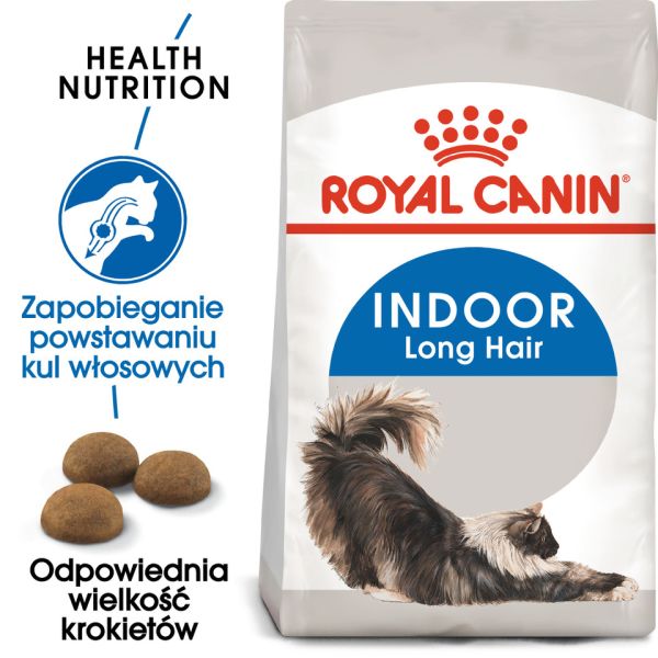 ROYAL CANIN  Indoor Long Hair 4 kg karma sucha dla kotów dorosłych, długowłose, przebywających wyłącznie w domu