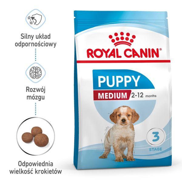 ROYAL CANIN Medium Puppy 15 kg karma sucha dla szczeniąt, od 2 do 12 miesiąca, ras średnich