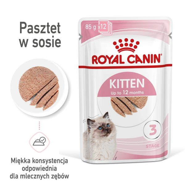 ROYAL CANIN Kitten 12x85 g pasztet karma mokra pasztet dla kociąt do 12 miesiąca życia
