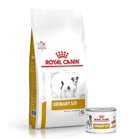 ROYAL CANIN Dog urinary S/O small 8 kg karma dla psów ras małych, ze schorzeniami dolnych dróg moczowych + Urinary 12 x 200g