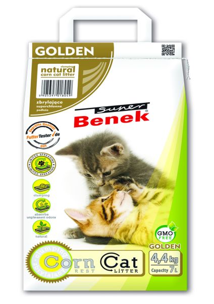 BENEK Super Corn cat Żwirek kukurydziany golden 7 l 4,4 kg
