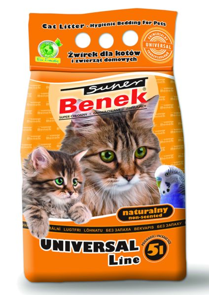BENEK Super uniwersal Żwirek bentonitowy naturalny 5 l