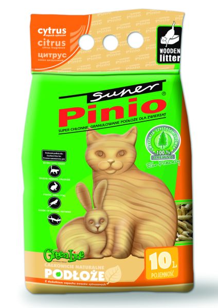 BENEK Żwirek naturalny dla kota Super Pinio Cytryna 10 l