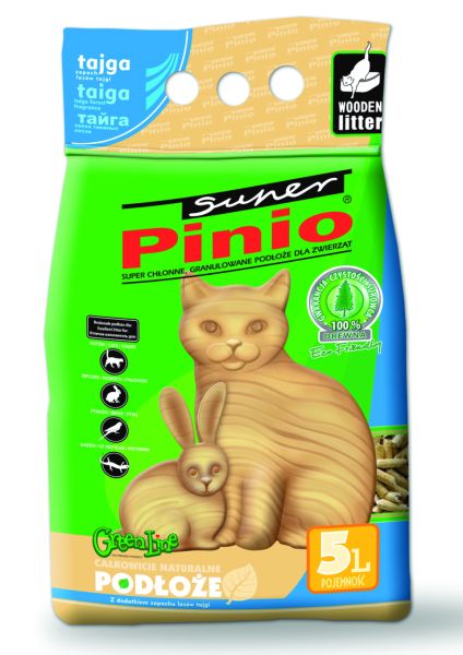 BENEK Super Pinio Żwirek drewniany pellet tajga 5 l