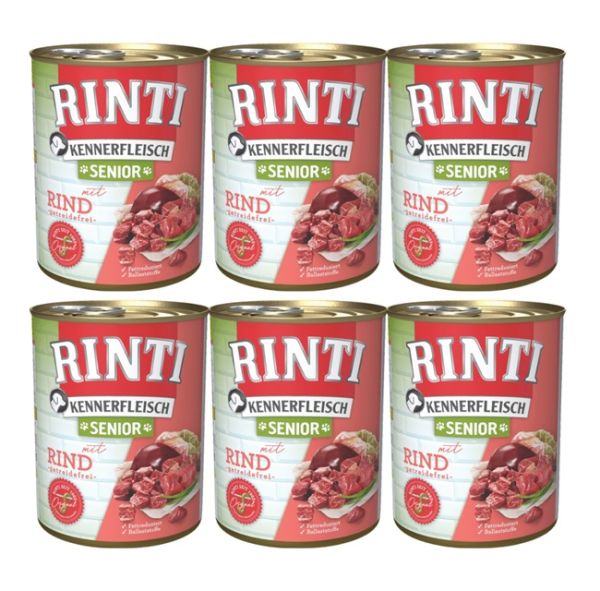 RINTI Kennerfleish Senior Beef 6x400 g z wołowiną dla starszych psów