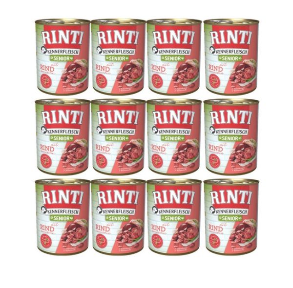 RINTI Kennerfleish Senior Beef 12x400 g z wołowiną dla starszych psów