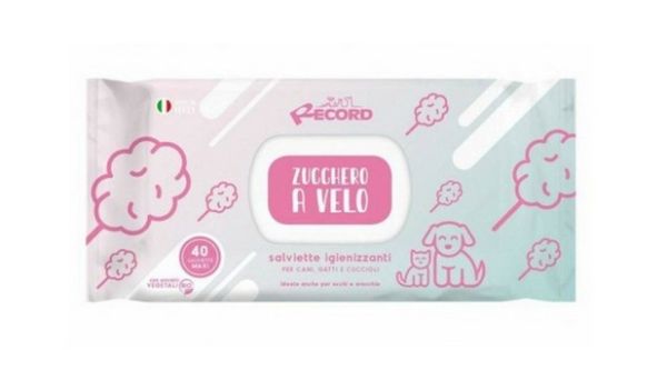 Chusteczki dezynfekujące dla psów i kotów 40 szt cukier puder