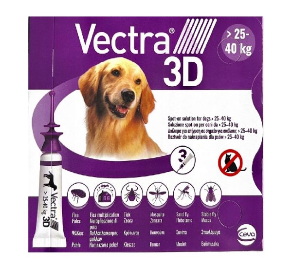  Vectra 3D preparat przeciwkleszczowy dla psów 25-40 kg 4,7 ml x 3 tuby