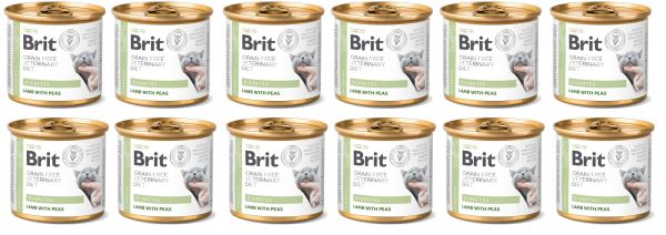 BRIT Veterinary Diet Diabetes Lamb &amp; Pea na cukrzycę dla kota 12x200 g