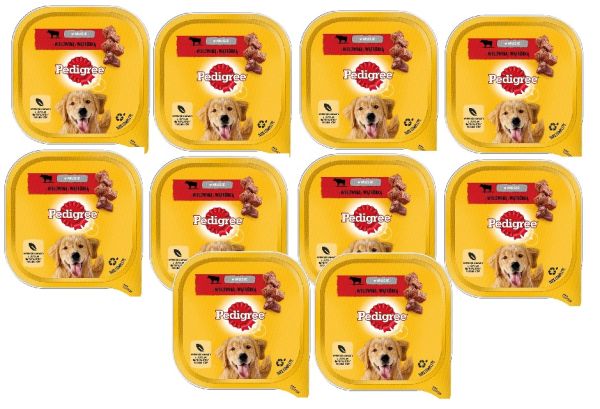 PEDIGREE Adult tacka 10x300 g mokra karma dla psów z wołowiną i wątróbką w musie