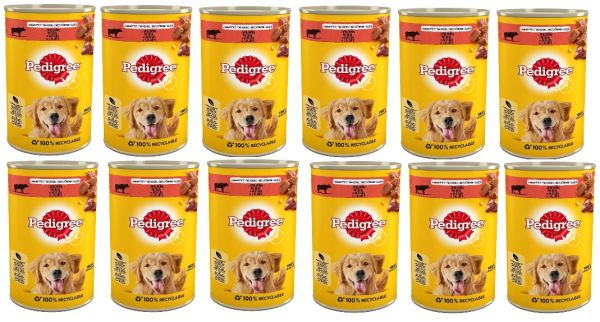 PEDIGREE Adult puszka 12x1200g mokra karma pełnoporcjowa dla dorosłych psów z wołowiną w galaretce