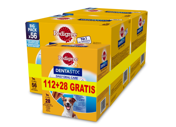 PEDIGREE DentaStix (małe rasy) przysmak dentystyczny dla psów 112 + 28 szt.