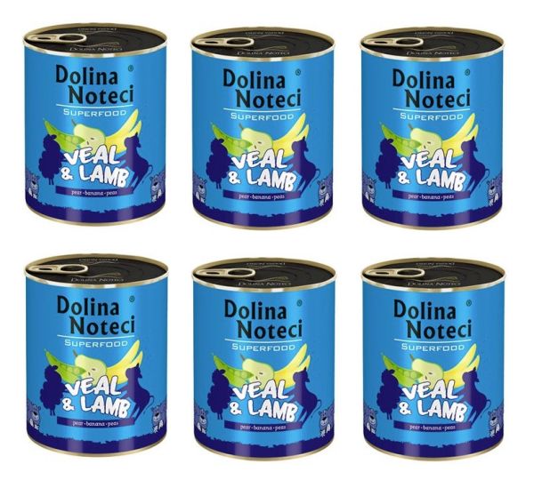DOLINA NOTECI Premium SuperFood cielęcina i jagnięcina 400 g x 6 szt.