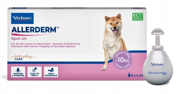 VIRBAC Allederm Spot-on 4 ml dla średnich i dużych psów (&gt;10 kg) x 6 pipet