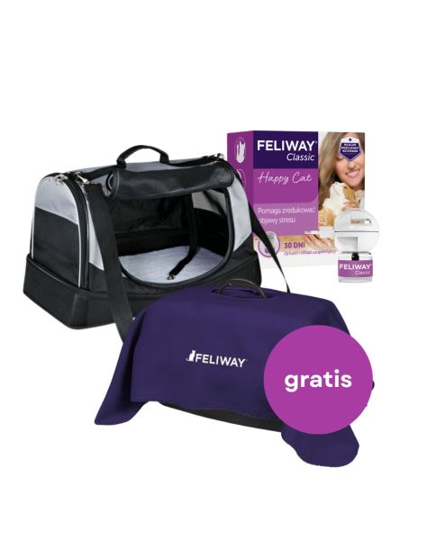 TRIXIE Torba transportowa dla psa lub kota Holly + FELIWAY Classic Dyfuzor z wkładem + kocyk GRATIS