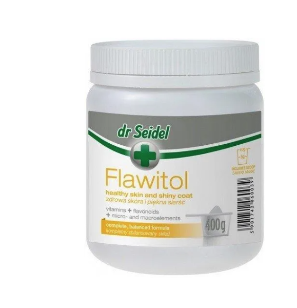 FLAWITOL ZDROWA SKÓRA I  PIĘKNA SIERŚĆ PROSZEK 400 G